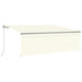 Copertină retractabilă manual cu stor & LED, crem, 4x3 m - WALTI WALTI
