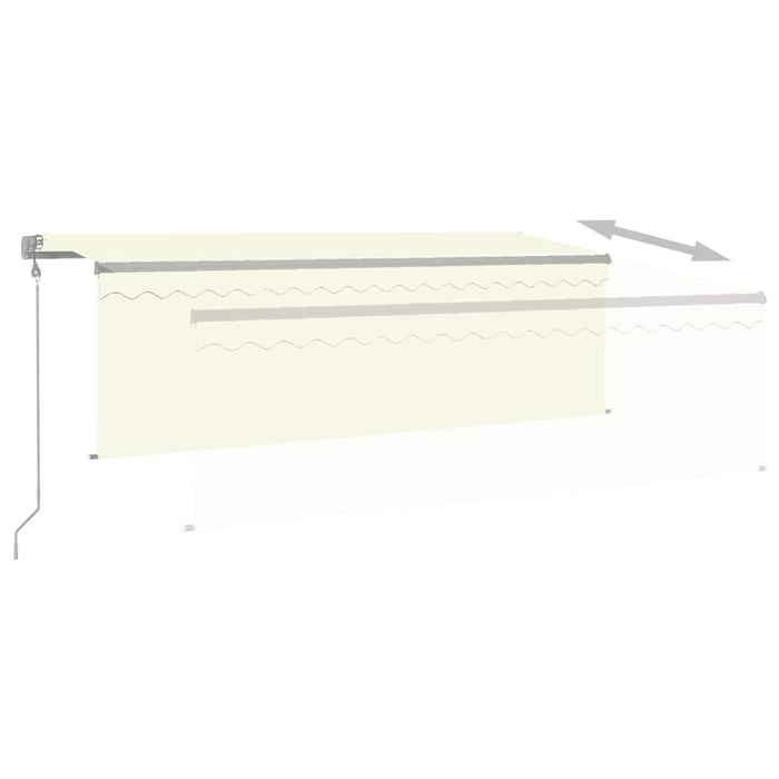 Copertină retractabilă automat, cu stor, crem, 4x3 m - WALTI WALTI