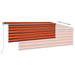 Copertină retractabilă automat cu stor, portocaliu&maro, 4x3 m - WALTI WALTI