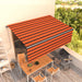 Copertină retractabilă automat cu stor, portocaliu&maro, 4x3 m - WALTI WALTI