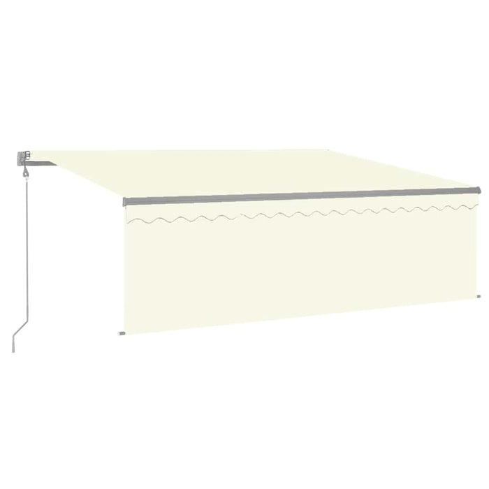 Copertină automată cu stor&senzor vânt&LED, crem, 4x3 m - WALTI WALTI