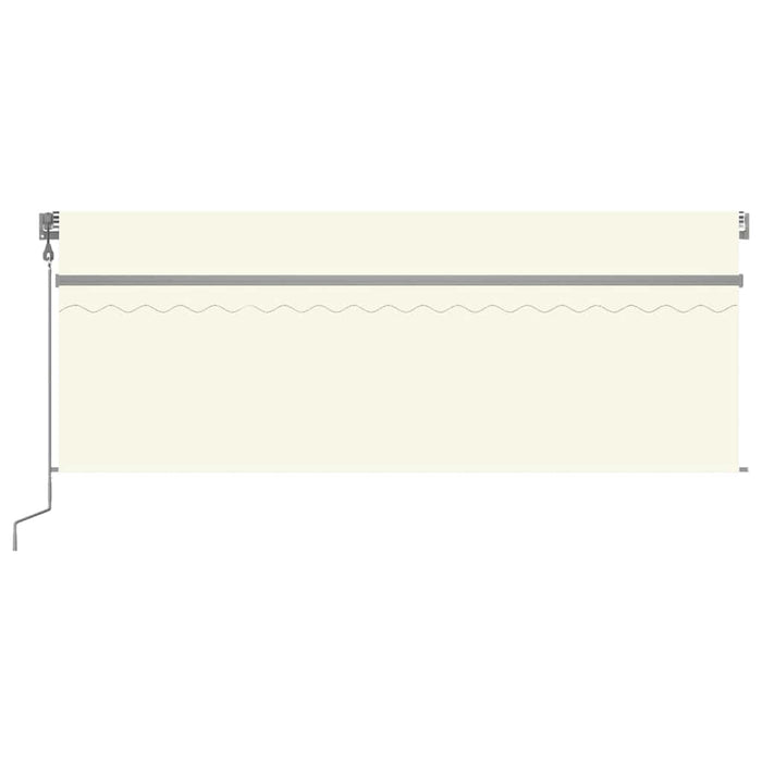 Copertină automată cu stor&senzor vânt&LED, crem, 4x3 m - WALTI WALTI