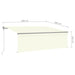 Copertină automată cu stor&senzor vânt&LED, crem, 4x3 m - WALTI WALTI