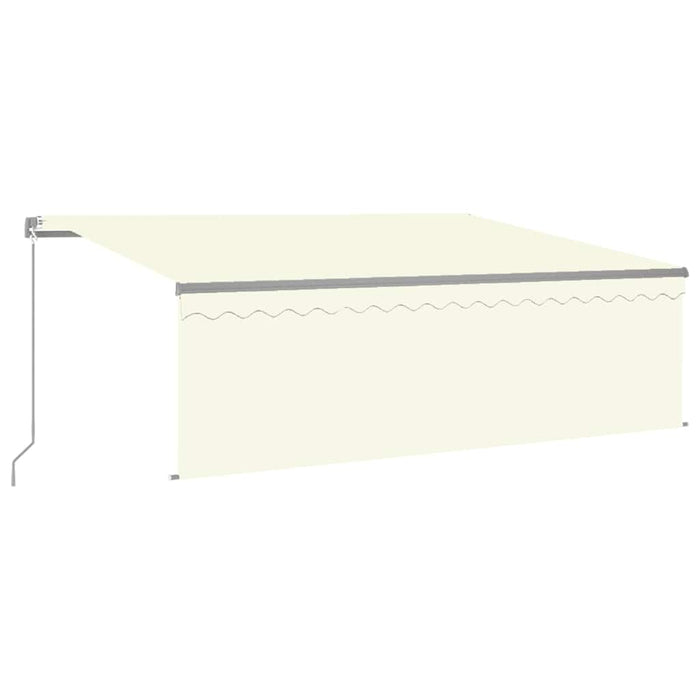 Copertină retractabilă manual cu stor, crem, 4,5x3 m WALTI