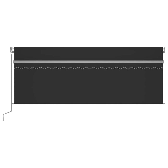 Copertină retractabilă manual cu stor&LED, antracit, 4,5x3 m - WALTI WALTI