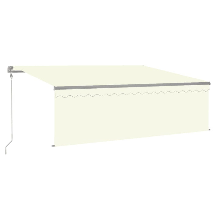 Copertină retractabilă automat cu stor, crem, 4,5x3 m WALTI