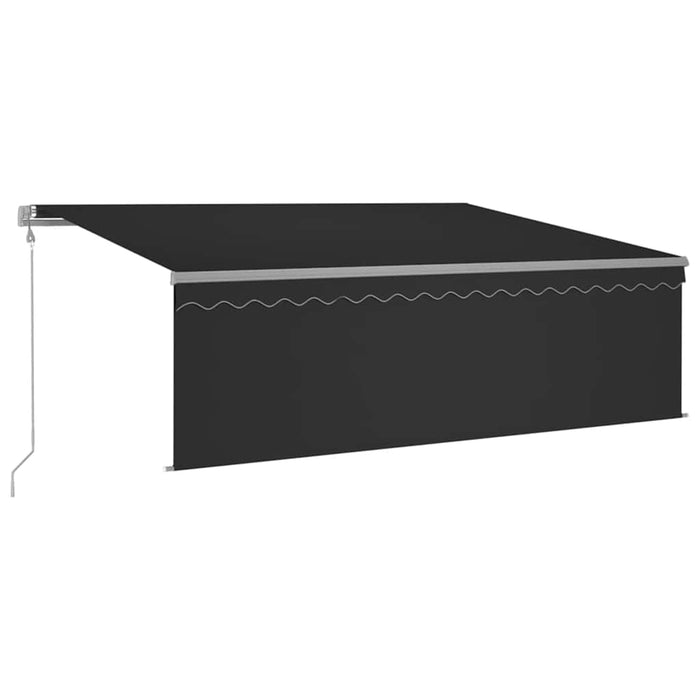 Copertină retractabilă automat cu stor, antracit, 4,5x3 m - WALTI WALTI