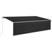 Copertină retractabilă manual cu stor&LED, antracit, 5x3 m - WALTI WALTI
