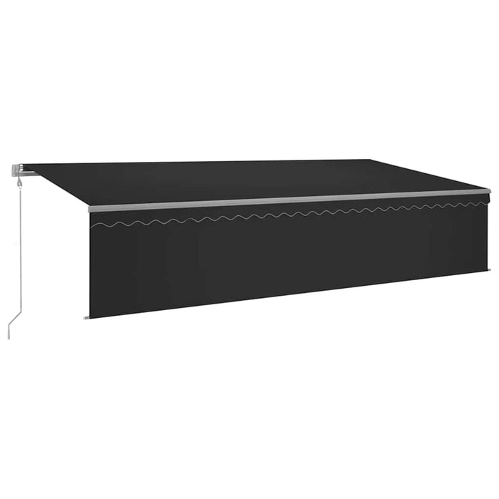 Copertină retractabilă automat cu stor, antracit, 6x3 m - WALTI WALTI