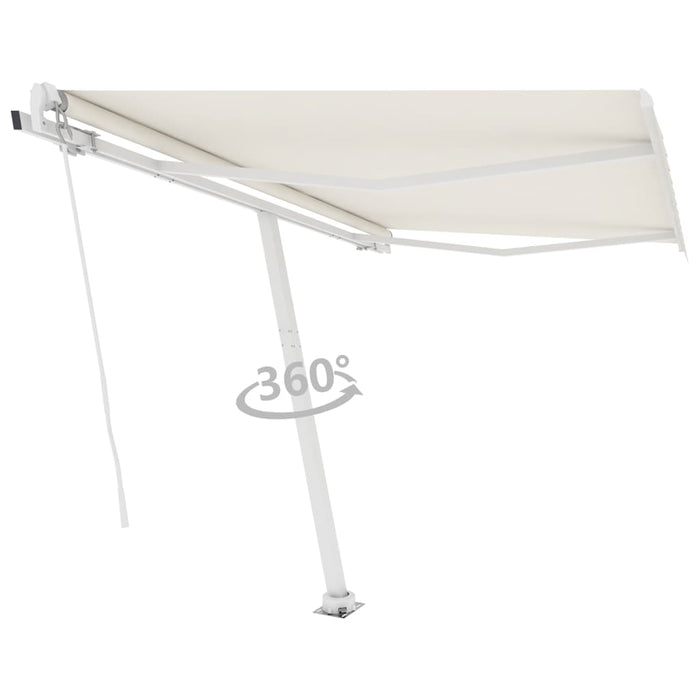 Copertină retractabilă manual, crem, 300x250 cm WALTI