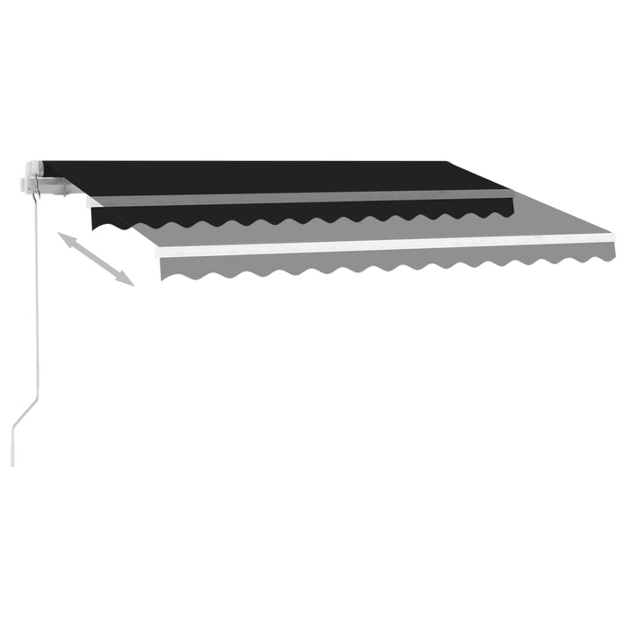 Copertină retractabilă manual, antracit, 300x250 cm WALTI