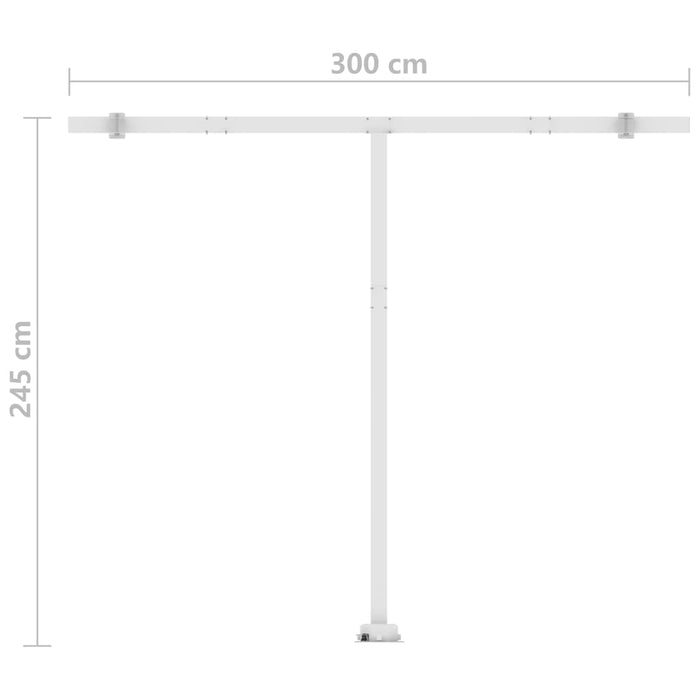 Copertină retractabilă manual, portocaliu/maro, 300x250 cm WALTI