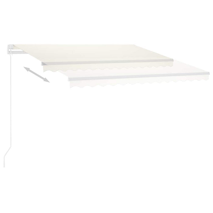 Copertină automată cu senzor vânt & LED, crem, 300x250 cm WALTI