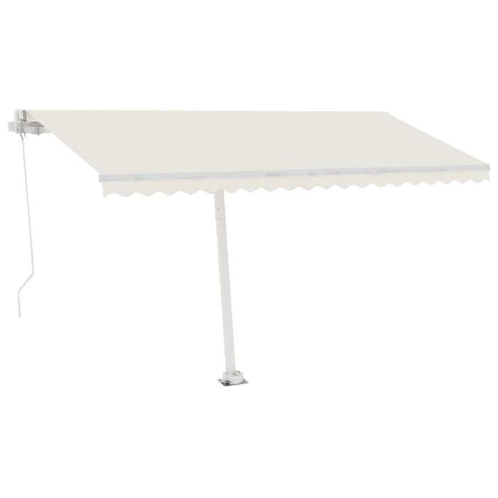 Copertină retractabilă manual cu LED, crem, 400x300 cm WALTI