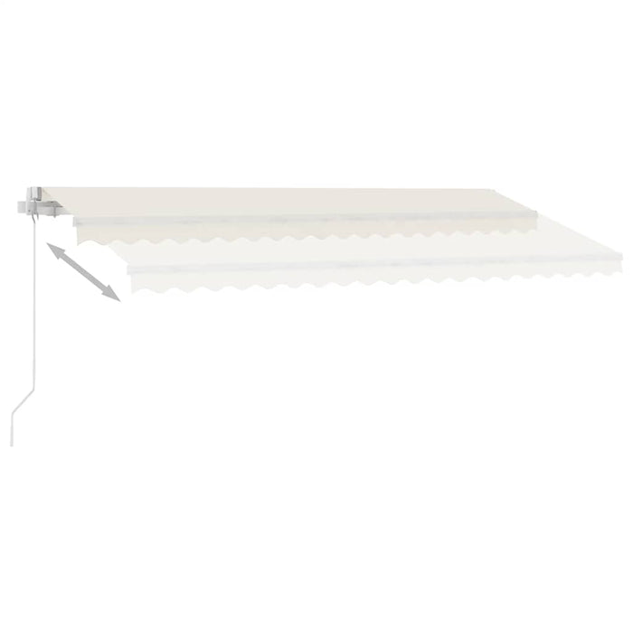 Copertină retractabilă manual cu LED, crem, 400x300 cm WALTI