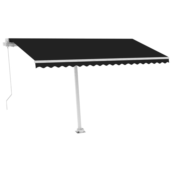 Copertină retractabilă manual cu LED, antracit, 400x300 cm WALTI