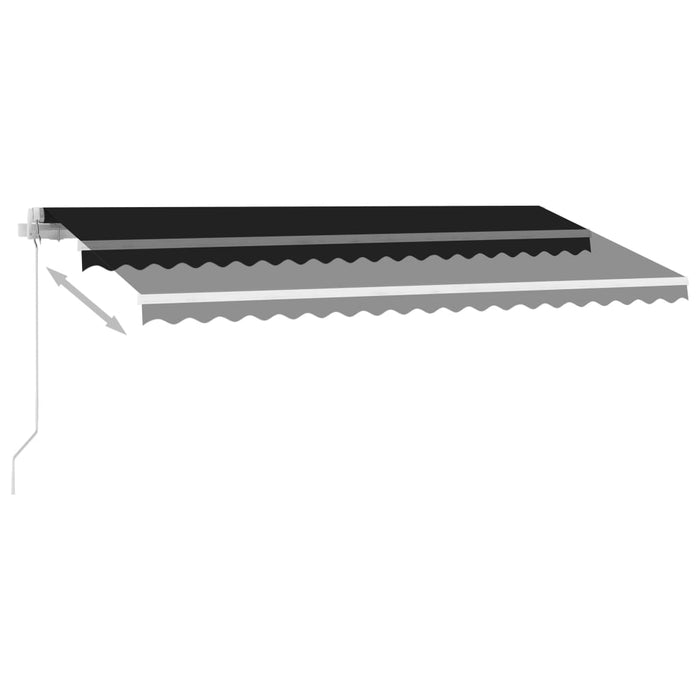 Copertină retractabilă manual cu LED, antracit, 400x300 cm WALTI