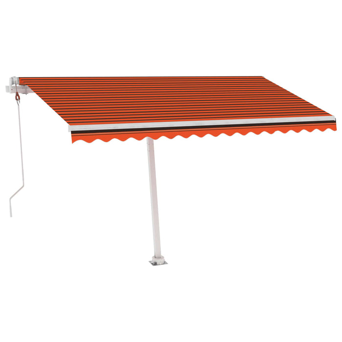 Copertină autonomă retractabilă automat oranj&maro, 400x300 cm WALTI