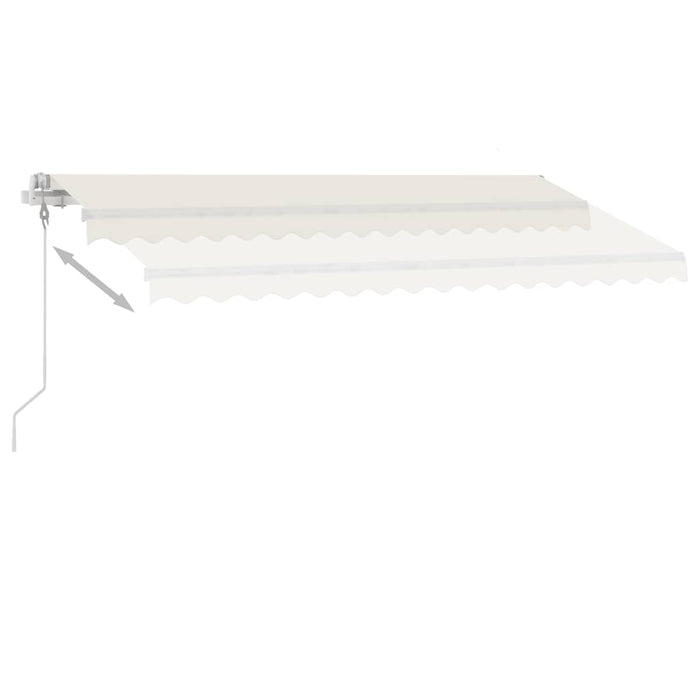 Copertină automată cu senzor vânt & LED, crem, 400x300 cm WALTI