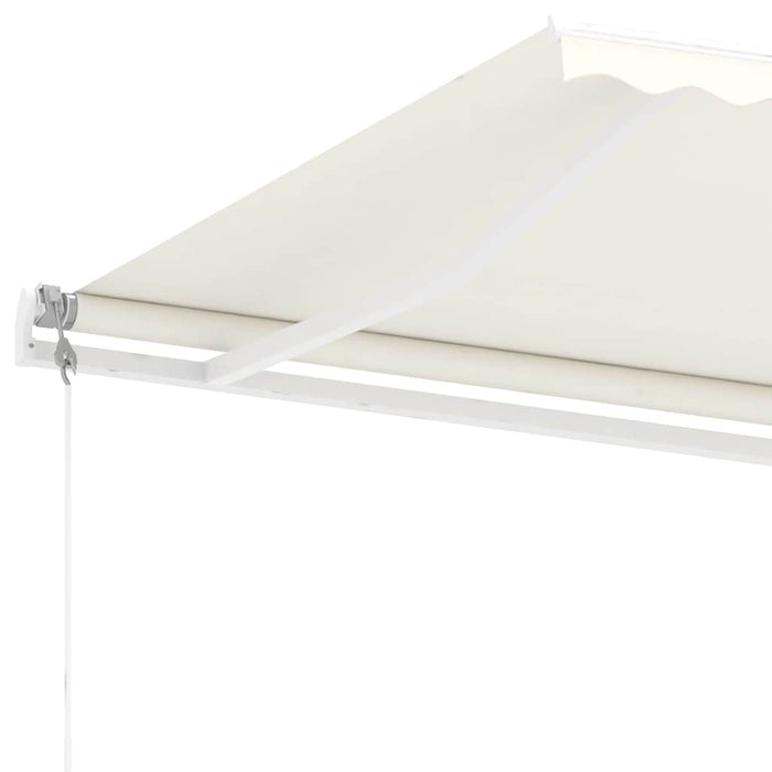 Copertină automată cu senzor vânt & LED, crem, 400x300 cm WALTI