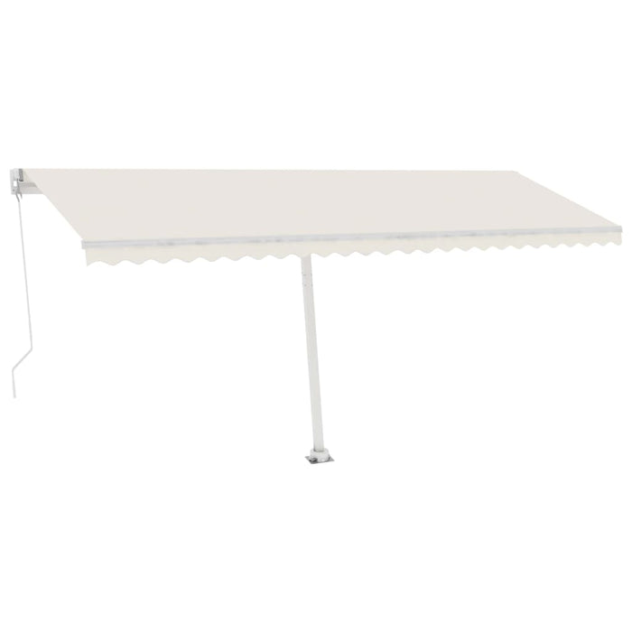 Copertină retractabilă manual cu LED, crem, 500x300 cm WALTI