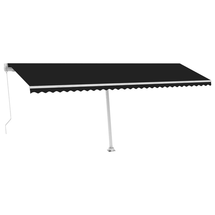 Copertină autonomă retractabilă manual, antracit, 600x300 cm WALTI