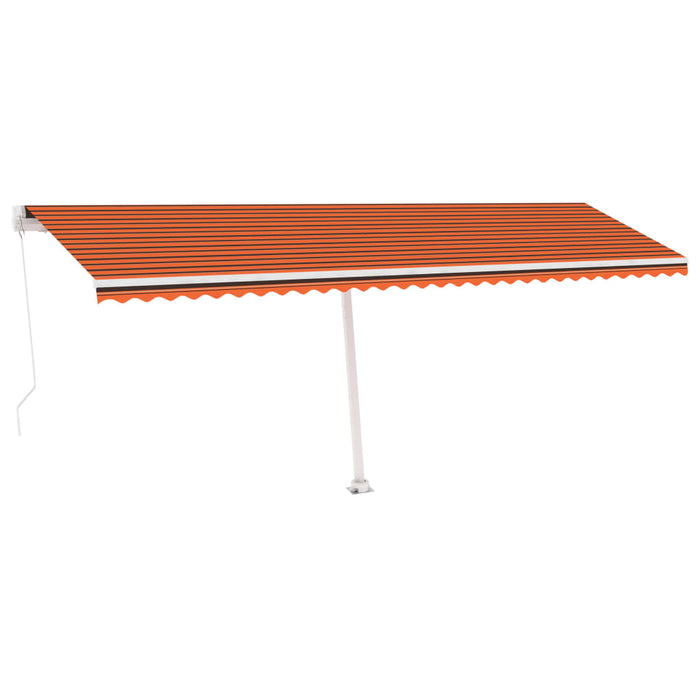 Copertină retractabilă manual, portocaliu/maro, 600x300 cm WALTI