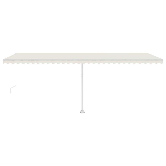 Copertină retractabilă manual cu LED, crem, 600x300 cm WALTI