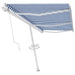 Copertină autonomă retractabilă automat albastru&alb 600x300 cm - WALTI WALTI