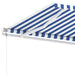 Copertină autonomă retractabilă automat albastru&alb 600x300 cm - WALTI WALTI