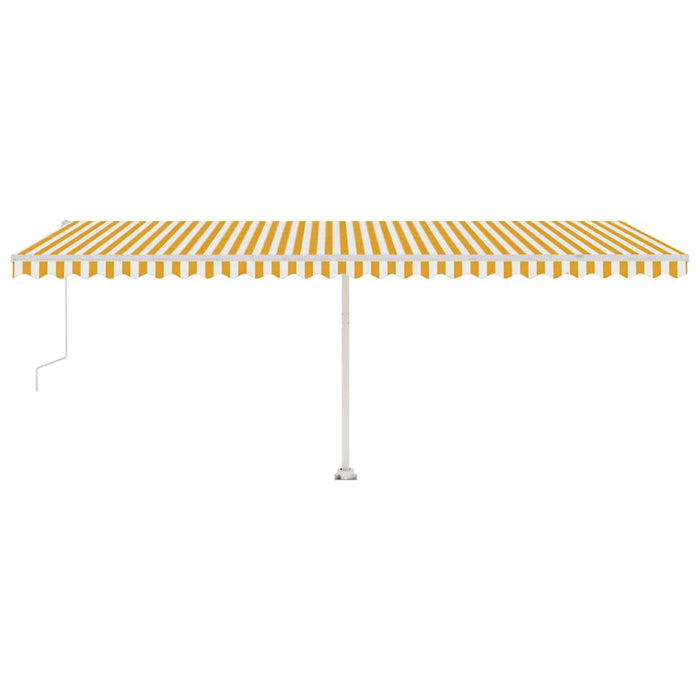 Copertină autonomă retractabilă automat galben&alb 600x300 cm - WALTI WALTI