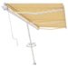 Copertină autonomă retractabilă automat galben&alb 600x300 cm - WALTI WALTI