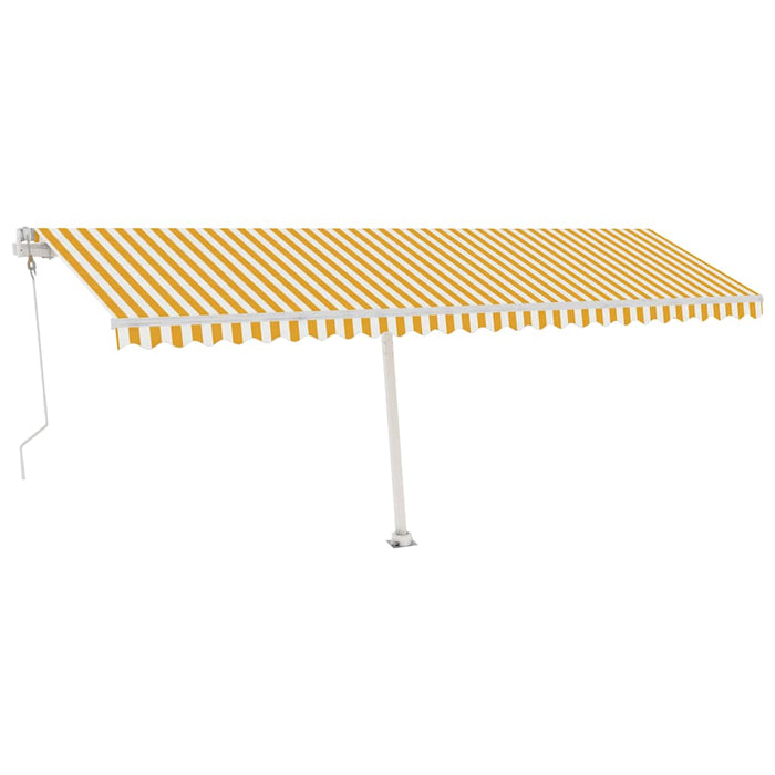 Copertină autonomă retractabilă automat galben&alb 600x300 cm - WALTI WALTI