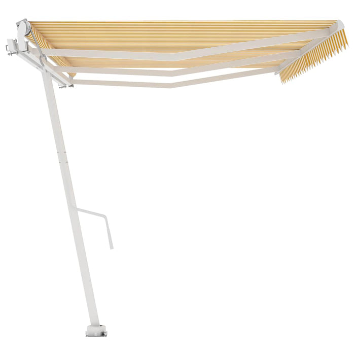 Copertină autonomă retractabilă automat galben&alb 600x300 cm - WALTI WALTI