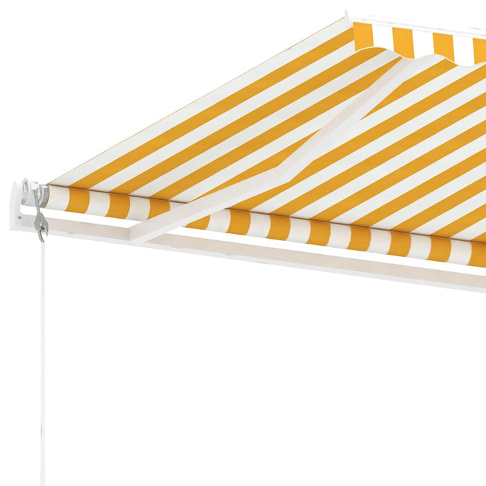 Copertină autonomă retractabilă automat galben&alb 600x300 cm - WALTI WALTI