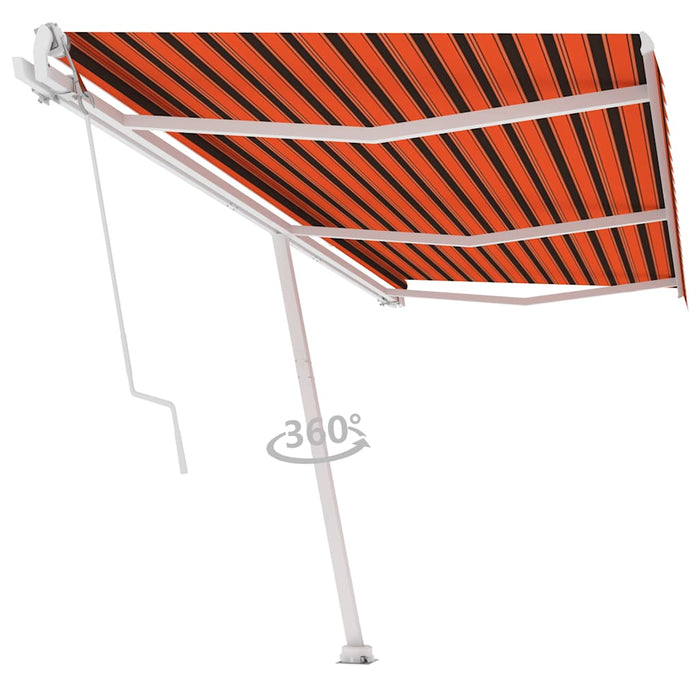 Copertină autonomă retractabilă automat oranj&maro 600x300 cm - WALTI WALTI