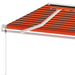 Copertină autonomă retractabilă automat oranj&maro 600x300 cm - WALTI WALTI