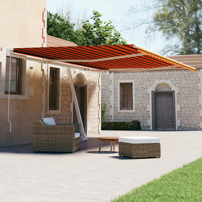 Copertină autonomă retractabilă automat oranj&maro 600x300 cm - WALTI WALTI