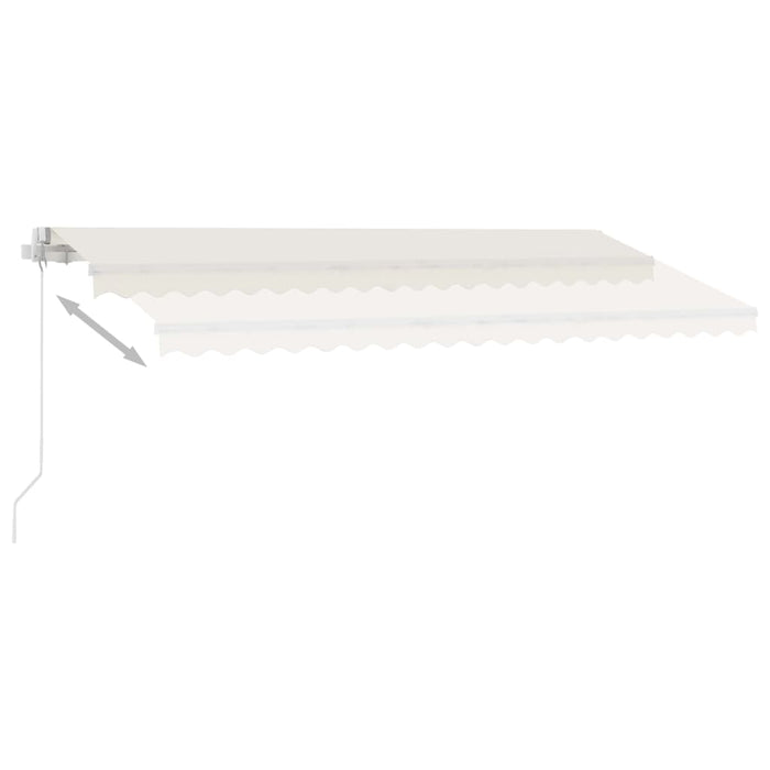 Copertină retractabilă manual cu LED, crem, 450x350 cm WALTI