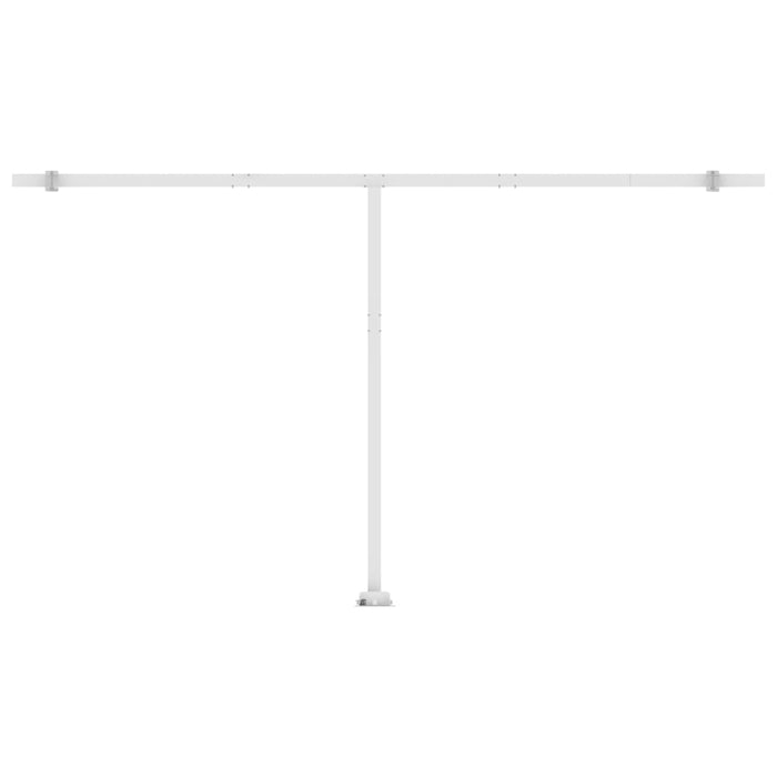 Copertină retractabilă manual cu LED, galben și alb, 500x350 cm WALTI