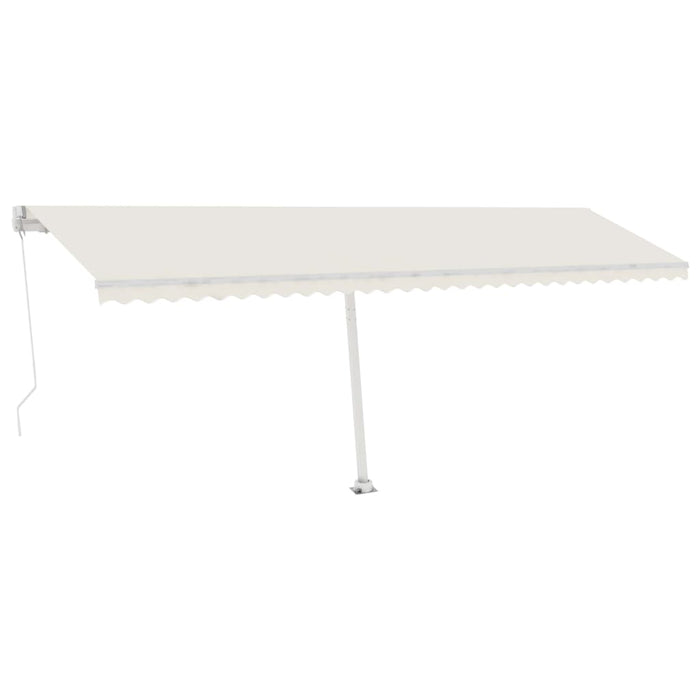 Copertină retractabilă manual cu LED, crem, 600x350 cm WALTI