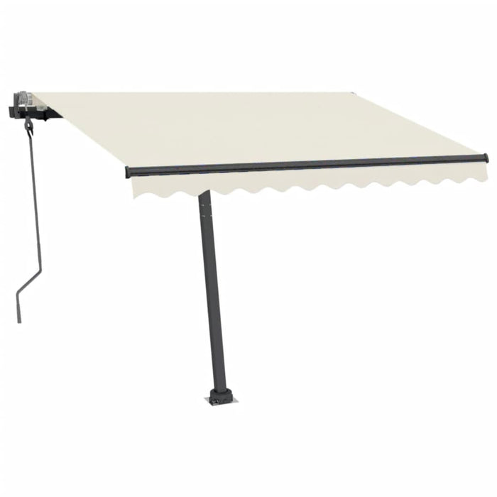 Copertină retractabilă manual cu LED, crem, 300x250 cm WALTI