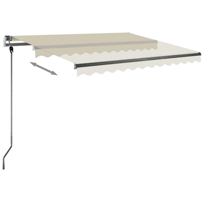 Copertină retractabilă manual cu LED, crem, 300x250 cm WALTI