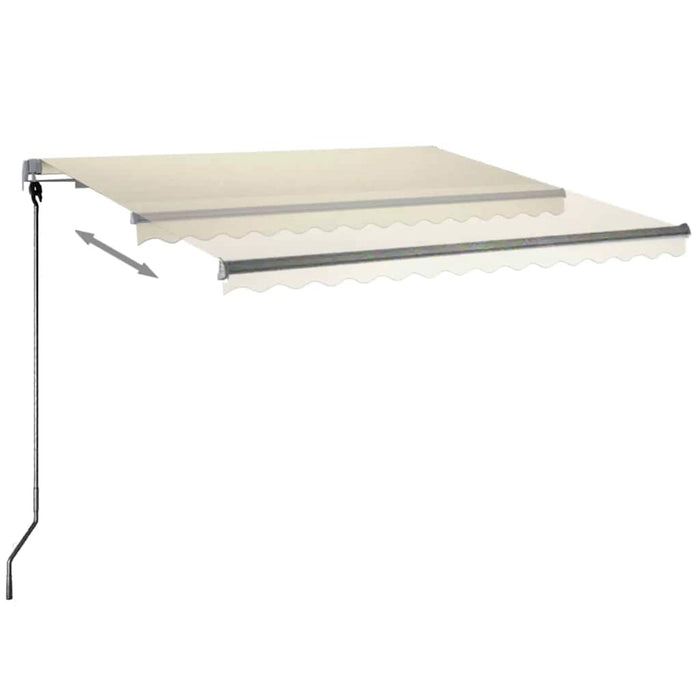 Copertină automată cu senzor vânt & LED, crem, 300x250 cm WALTI