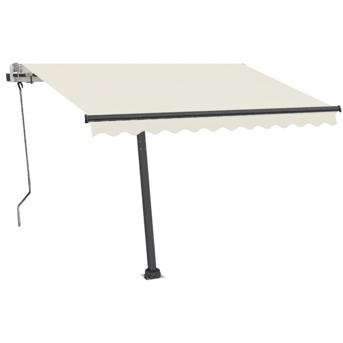 Copertină retractabilă manual cu LED, crem, 350x250 cm WALTI