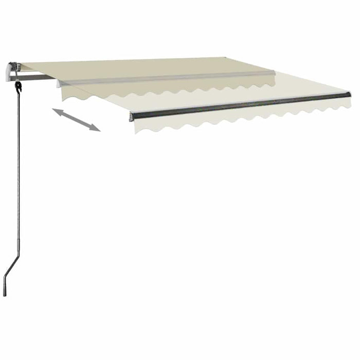 Copertină retractabilă manual cu LED, crem, 350x250 cm WALTI