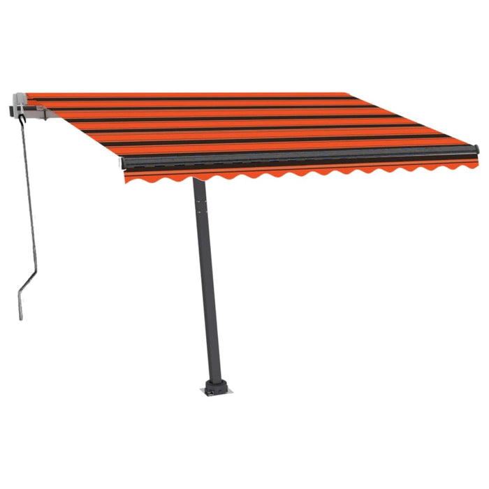 Copertină autonomă retractabilă automat, oranj&maro 350x250 cm WALTI