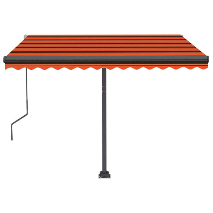 Copertină autonomă retractabilă automat, oranj&maro 350x250 cm WALTI