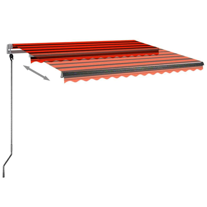 Copertină autonomă retractabilă automat, oranj&maro 350x250 cm WALTI