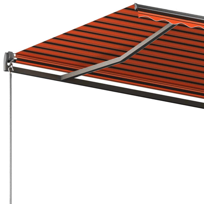 Copertină autonomă retractabilă automat, oranj&maro 350x250 cm WALTI